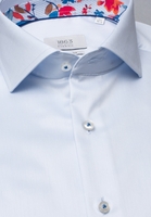 ETERNA LANGE MOUW OVERHEMD MODERN FIT GENTLE SHIRT TWILL LICHTBLAUW