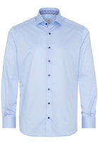 ETERNA LANGE MOUW OVERHEMD MODERN FIT GENTLE SHIRT TWILL LICHTBLAUW