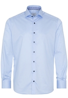 ETERNA LANGE MOUW OVERHEMD MODERN FIT GENTLE SHIRT TWILL LICHTBLAUW