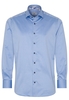 ETERNA LANGE MOUW OVERHEMD MODERN FIT GENTLE SHIRT TWILL LICHTBLAUW
