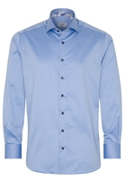 ETERNA LANGE MOUW OVERHEMD MODERN FIT GENTLE SHIRT TWILL LICHTBLAUW