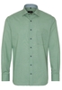 ETERNA LANGE MOUW OVERHEMD MODERN FIT GROEN/WIT MET RELIËF
