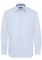 ETERNA LANGE MOUW OVERHEMD MODERN FIT KEPERBINDING LICHT BLAUW / WIT