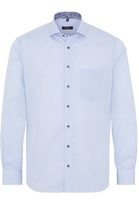 ETERNA LANGE MOUW OVERHEMD MODERN FIT KEPERBINDING LICHT BLAUW GERUIT