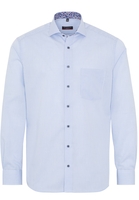 ETERNA LANGE MOUW OVERHEMD MODERN FIT KEPERBINDING LICHT BLAUW GERUIT