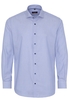 ETERNA LANGE MOUW OVERHEMD MODERN FIT KETTLANCÈ BLAUW MET RELIËF