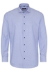 ETERNA LANGE MOUW OVERHEMD MODERN FIT KETTLANCÈ BLAUW MET RELIËF