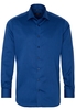 ETERNA LANGE MOUW OVERHEMD MODERN FIT KETTLANCÈ BLAUW MET RELIËF