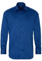ETERNA LANGE MOUW OVERHEMD MODERN FIT KETTLANCÈ BLAUW MET RELIËF