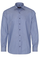 ETERNA LANGE MOUW OVERHEMD MODERN FIT KETTLANCÈ BLAUW MET RELIËF