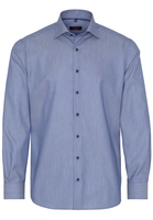 ETERNA LANGE MOUW OVERHEMD MODERN FIT KETTLANCÈ BLAUW MET RELIËF
