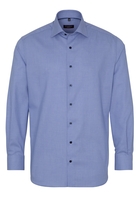 ETERNA LANGE MOUW OVERHEMD MODERN FIT KETTLANCÈ BLAUW MET RELIËF