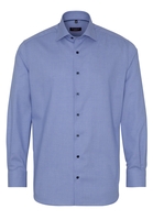 ETERNA LANGE MOUW OVERHEMD MODERN FIT KETTLANCÈ BLAUW MET RELIËF