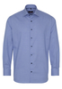 ETERNA LANGE MOUW OVERHEMD MODERN FIT KETTLANCÈ BLAUW MET RELIËF
