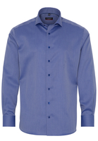 ETERNA LANGE MOUW OVERHEMD MODERN FIT KETTLANCÈ BLAUW PATROON