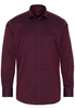 ETERNA LANGE MOUW OVERHEMD MODERN FIT KETTLANCÈ BORDEAUX MET RELIËF