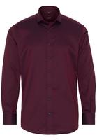 ETERNA LANGE MOUW OVERHEMD MODERN FIT KETTLANCÈ BORDEAUX MET RELIËF