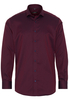ETERNA LANGE MOUW OVERHEMD MODERN FIT KETTLANCÈ BORDEAUX MET RELIËF