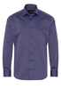 ETERNA LANGE MOUW OVERHEMD MODERN FIT KETTLANCÈ LILA / DONKERBLAUW MET