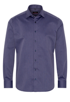 ETERNA LANGE MOUW OVERHEMD MODERN FIT KETTLANCÈ LILA / DONKERBLAUW MET