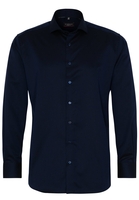 ETERNA LANGE MOUW OVERHEMD MODERN FIT KETTLANCÈ MARINEBLAUW MET RELIËF