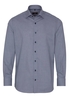 ETERNA LANGE MOUW OVERHEMD MODERN FIT KETTLANCÈ MARINEBLAUW MET RELIËF