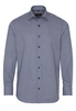 ETERNA LANGE MOUW OVERHEMD MODERN FIT KETTLANCÈ MARINEBLAUW MET RELIËF