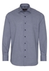 ETERNA LANGE MOUW OVERHEMD MODERN FIT KETTLANCÈ MARINEBLAUW MET RELIËF
