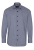 ETERNA LANGE MOUW OVERHEMD MODERN FIT KETTLANCÈ MARINEBLAUW MET RELIËF