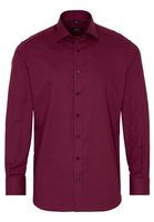 ETERNA LANGE MOUW OVERHEMD MODERN FIT KETTLANCÈ ROOD MET RELIËF