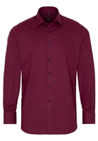 ETERNA LANGE MOUW OVERHEMD MODERN FIT KETTLANCÈ ROOD MET RELIËF