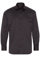 ETERNA LANGE MOUW OVERHEMD MODERN FIT KETTLANCÈ ZWART MET RELIËF