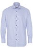 ETERNA LANGE MOUW OVERHEMD MODERN FIT NEVER IRON SHIRT TWILL BLAUW MET
