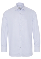 ETERNA LANGE MOUW OVERHEMD MODERN FIT NEVER IRON SHIRT TWILL BLAUW/WIT
