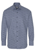 ETERNA LANGE MOUW OVERHEMD MODERN FIT NEVER IRON SHIRT TWILL BLAUW/WIT