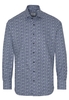 ETERNA LANGE MOUW OVERHEMD MODERN FIT NEVER IRON SHIRT TWILL BLAUW/WIT