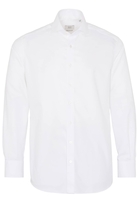 ETERNA LANGE MOUW OVERHEMD MODERN FIT NEVER IRON SHIRT TWILL WIT MET