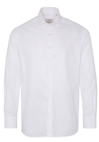 ETERNA LANGE MOUW OVERHEMD MODERN FIT NEVER IRON SHIRT TWILL WIT MET