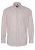 ETERNA LANGE MOUW OVERHEMD MODERN FIT OXFORD BEIGE / WIT GESTREEPT