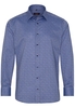 ETERNA LANGE MOUW OVERHEMD MODERN FIT OXFORD BLAUW/ROOD PRINT