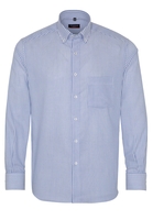 ETERNA LANGE MOUW OVERHEMD MODERN FIT OXFORD LICHTBLAUW / WIT