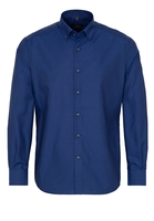ETERNA LANGE MOUW OVERHEMD MODERN FIT OXFORD MARINEBLAUW UNI
