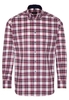 ETERNA LANGE MOUW OVERHEMD MODERN FIT OXFORD ROOD/BLAUW GERUIT