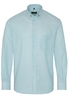 ETERNA LANGE MOUW OVERHEMD MODERN FIT OXFORD TURKOOIS / WIT GESTREEPT