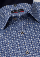 ETERNA LANGE MOUW OVERHEMD MODERN FIT PINPOINT BLAUW PRINT