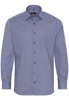 ETERNA LANGE MOUW OVERHEMD MODERN FIT PINPOINT BLAUW PRINT