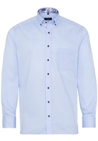 ETERNA LANGE MOUW OVERHEMD MODERN FIT PINPOINT BLAUW UNI
