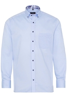 ETERNA LANGE MOUW OVERHEMD MODERN FIT PINPOINT BLAUW UNI