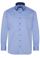ETERNA LANGE MOUW OVERHEMD MODERN FIT PINPOINT BLAUW UNI