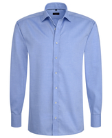 ETERNA LANGE MOUW OVERHEMD MODERN FIT PINPOINT MEDIUM BLAUW UNI